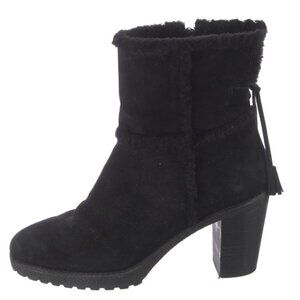 Frye Suede Tassel Accents High Heeled Platform Boots size 7